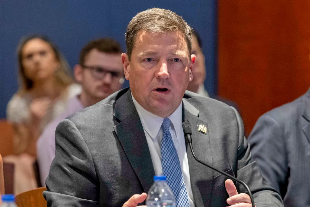 Ed Martin speaking at an event at the Capitol in Washington.