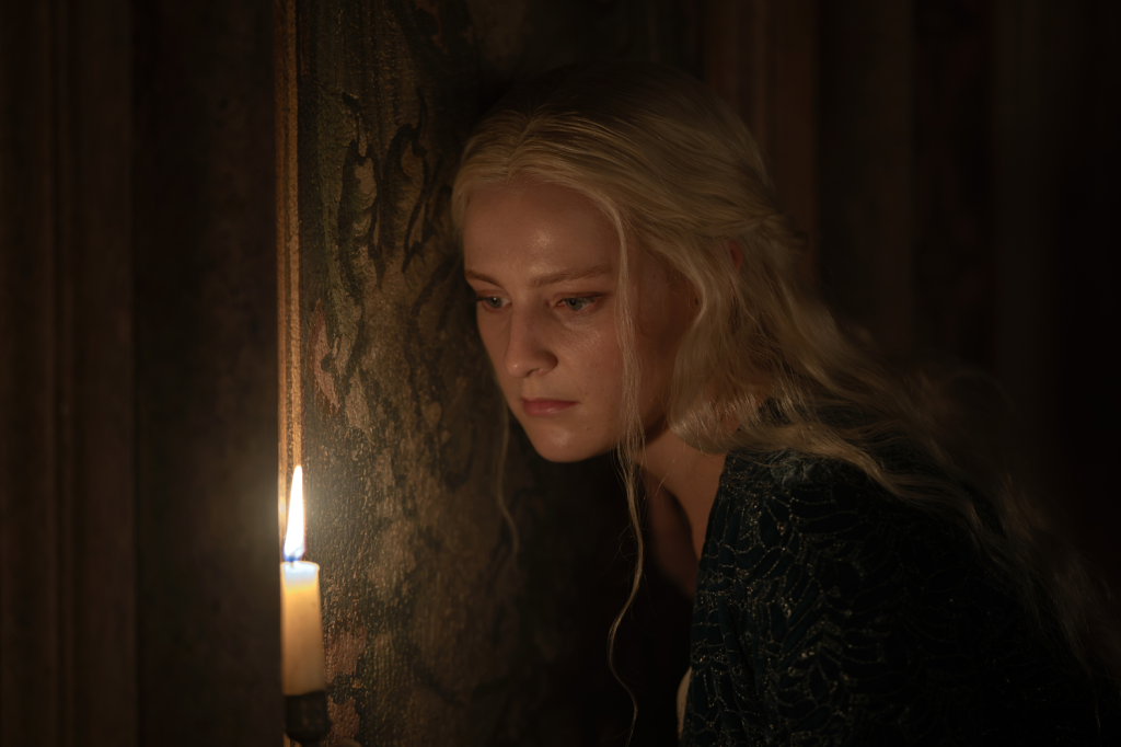 Phia Saban as Princess Helaena Targaryen.