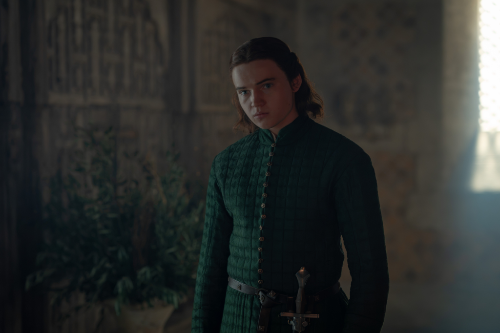 Benjamin Evan Ainsworth as Lord Corlys Velaryon in House of the Dragon, Season 3.