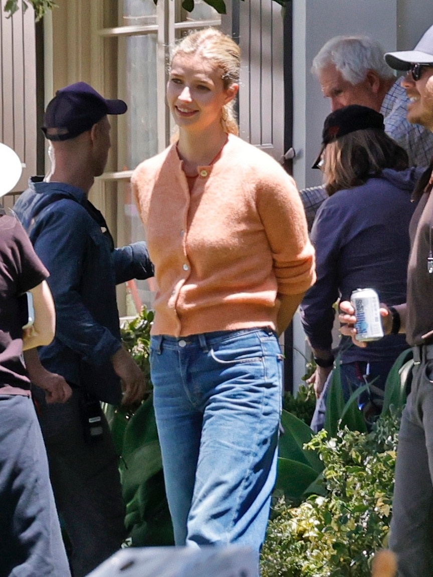 Apple Martin on the set of
