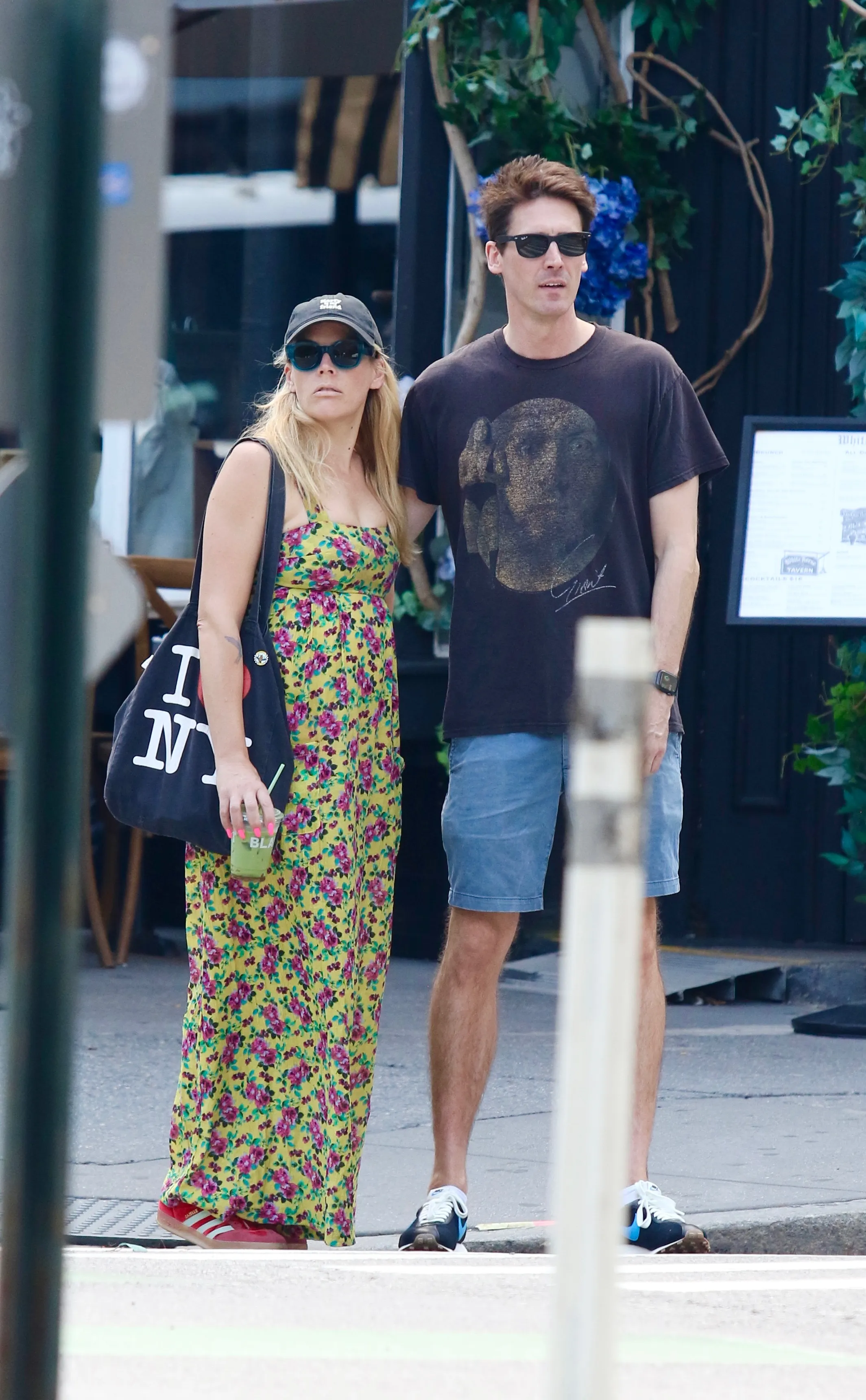 Busy Philipps and Blake Berris walking together in New York City.