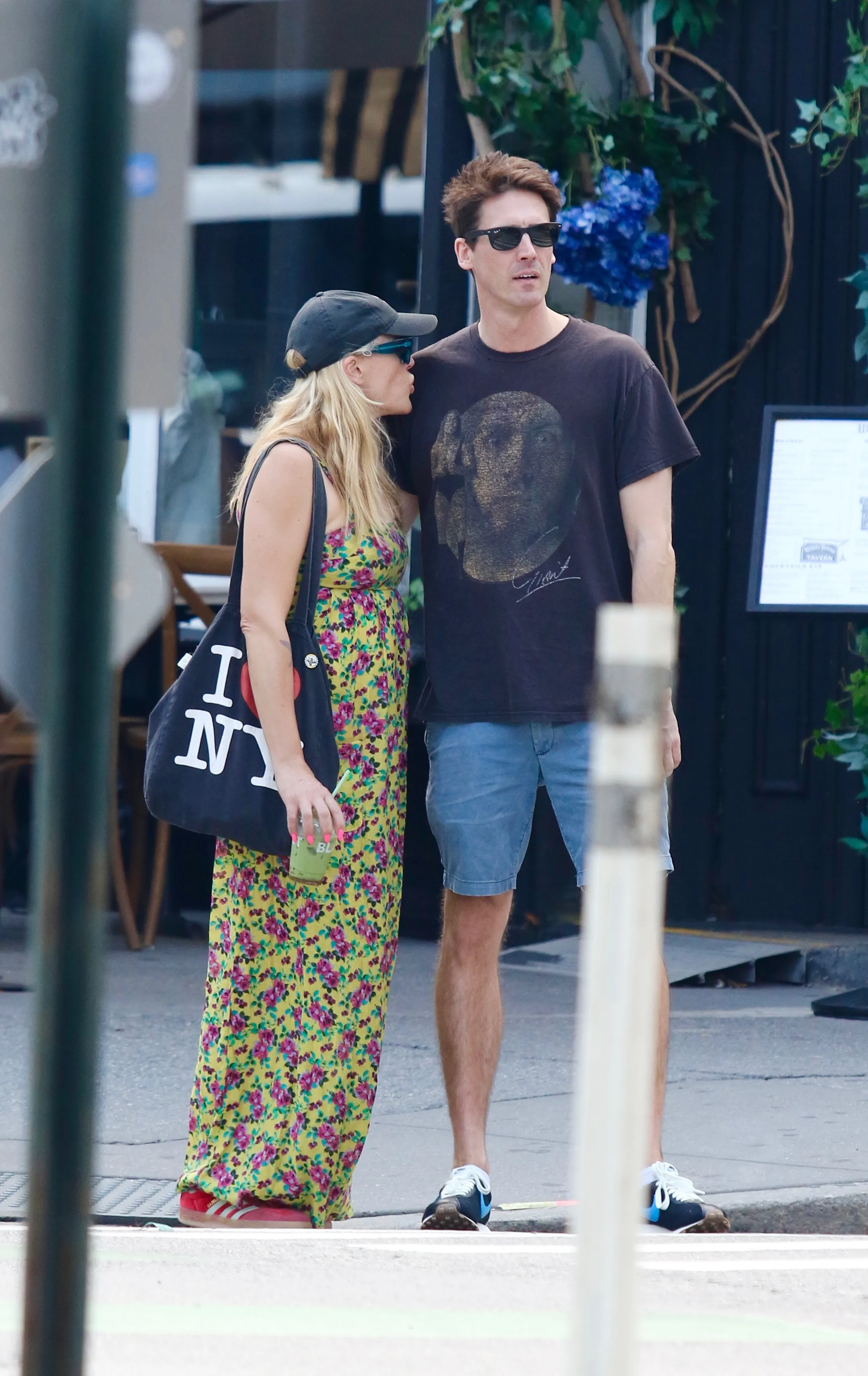 Busy Philipps and Blake Berris walking together in Manhattan.