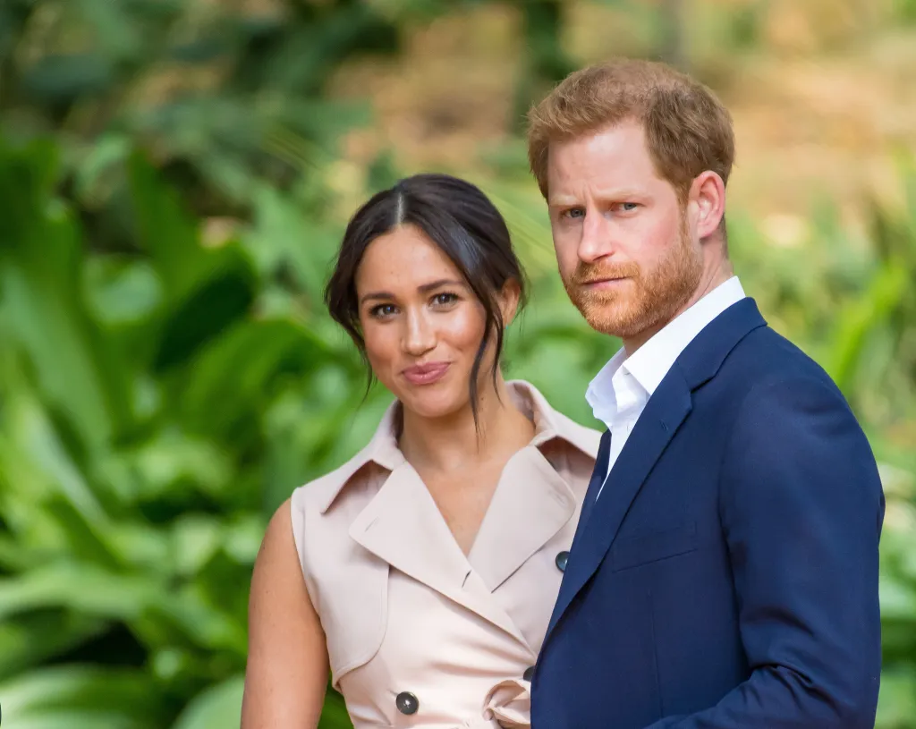 Meghan Markle and Prince Harry posing together.