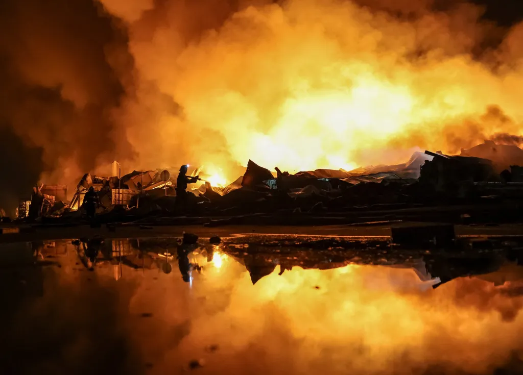 In the wider Kyiv region around the capital, 14 people were killed and 27 wounded, with fires at multiple locations in Brovary, Bucha and Fastiv districts, Ukraine’s emergence service said.