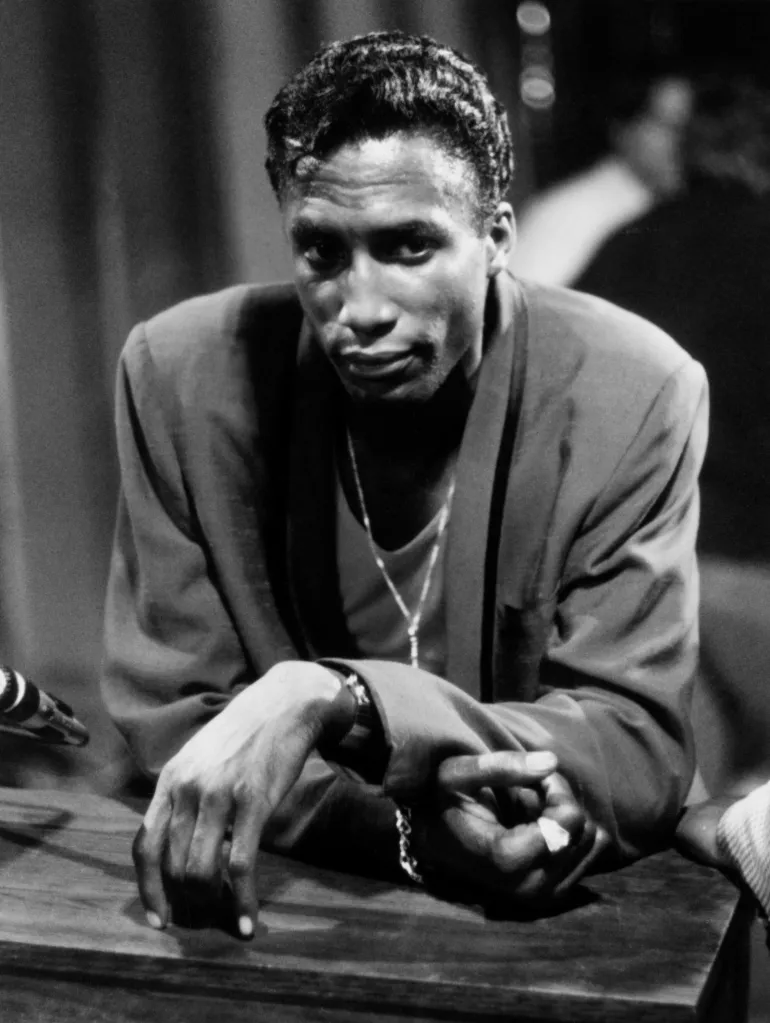 Portrait of Michael Wright in a scene from the 1991 film 