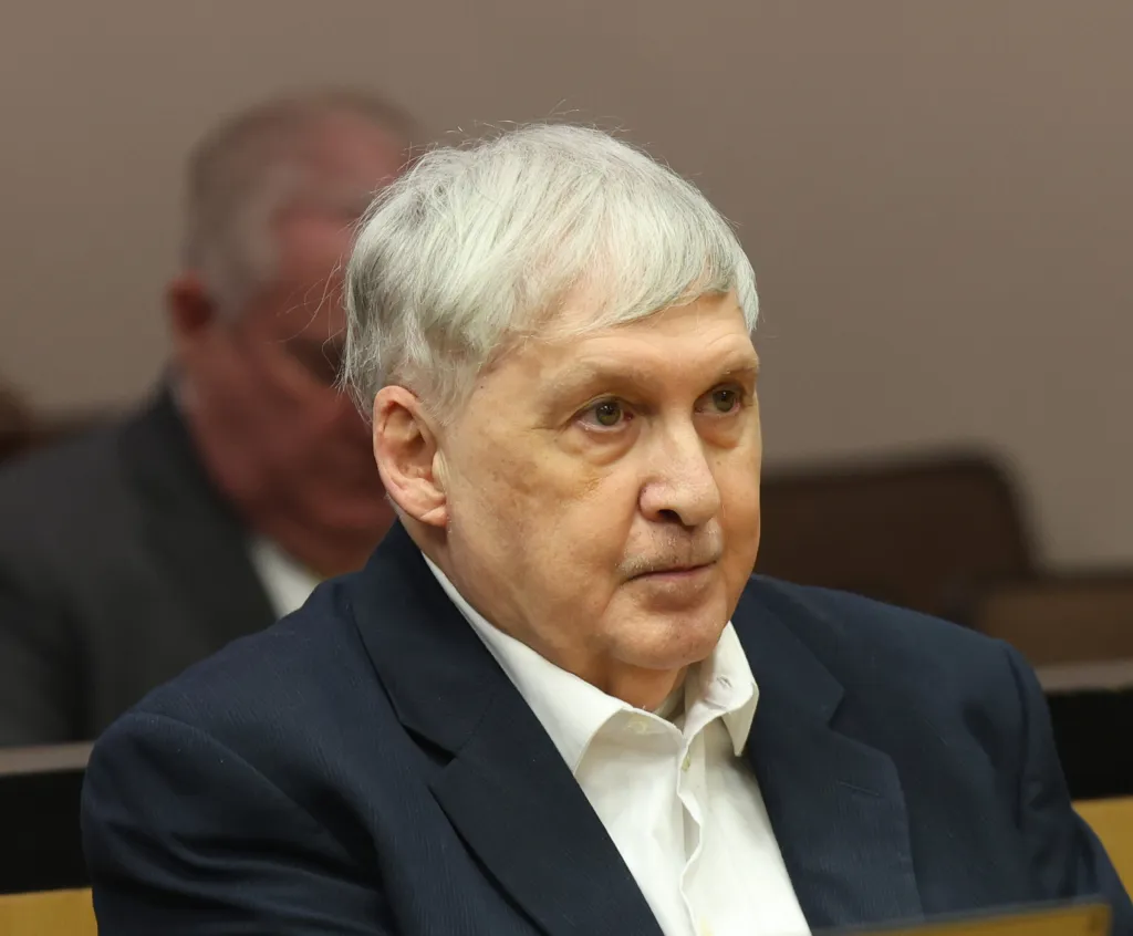Thomas Bernagozzi, a former elementary school teacher, in court on charges of sexually abusing two students.