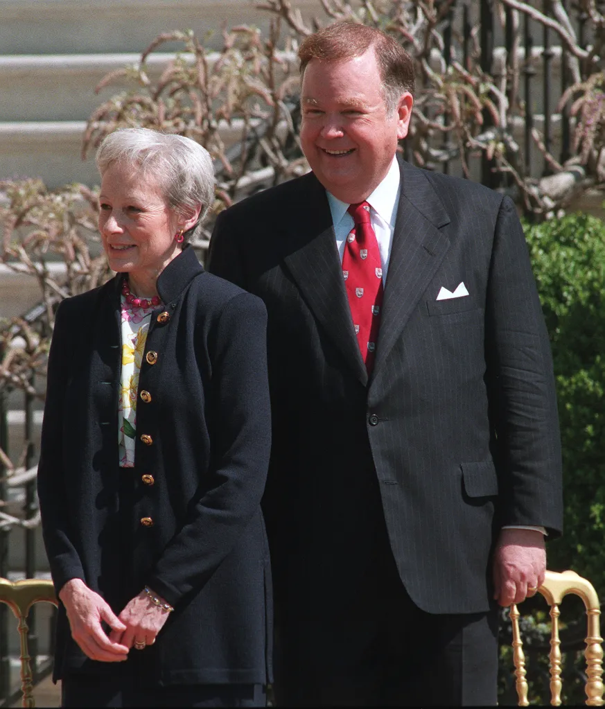 Former Senators Nancy Kassebaum Baker and David Boren at a White House event.