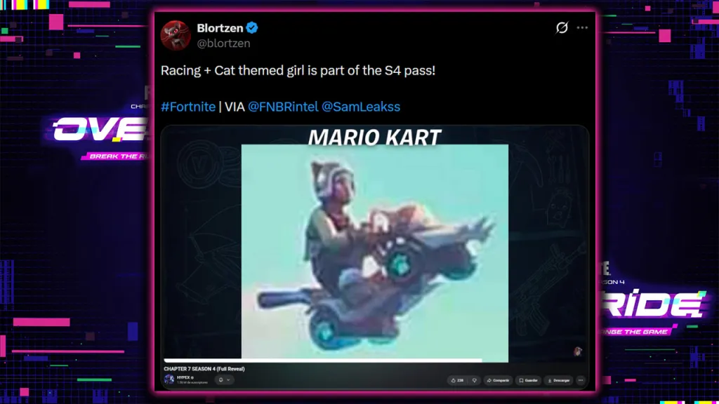 Fortnite Chapter 7 Season 4 Battle Pass Kart Racer