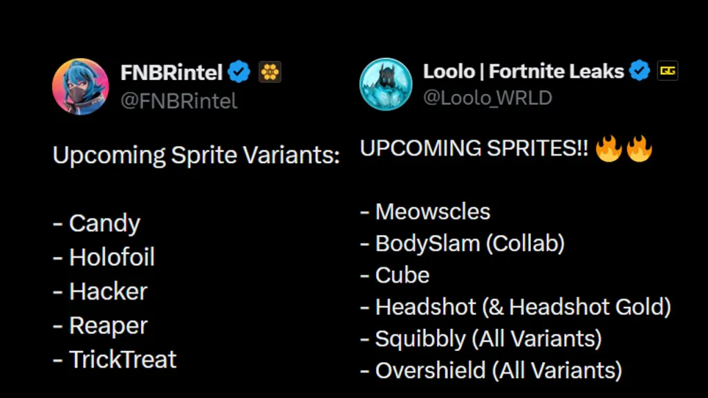 Fortnite Chapter 7 Season 4 Sprites Leaked