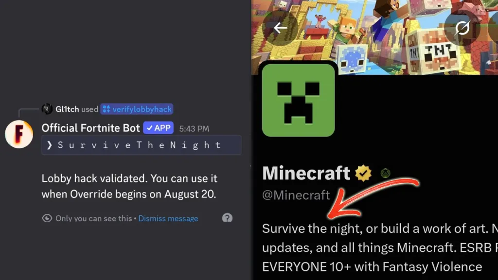 Fortnite Minecraft Collab Chapter 7 Season 4