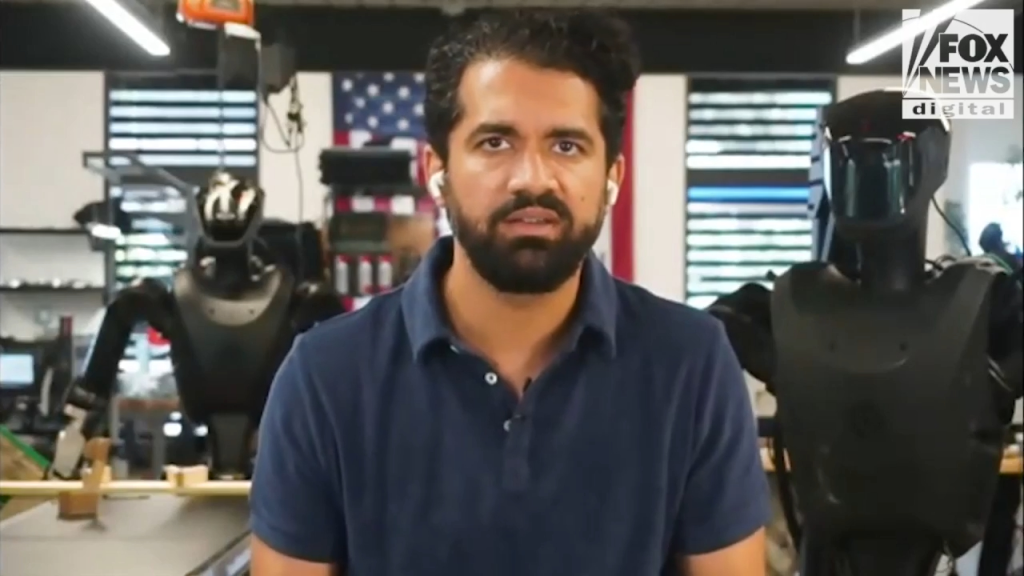 Foundation CEO Sankaet Pathak says the company’s Phantom humanoid robot could patrol rugged terrain and flag potential border crossings for federal agents.