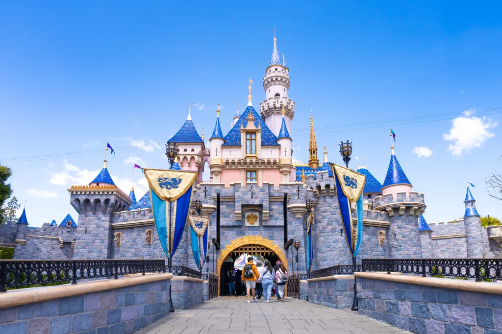 Sleeping Beauty Castle at Disneyland in Anaheim, California.