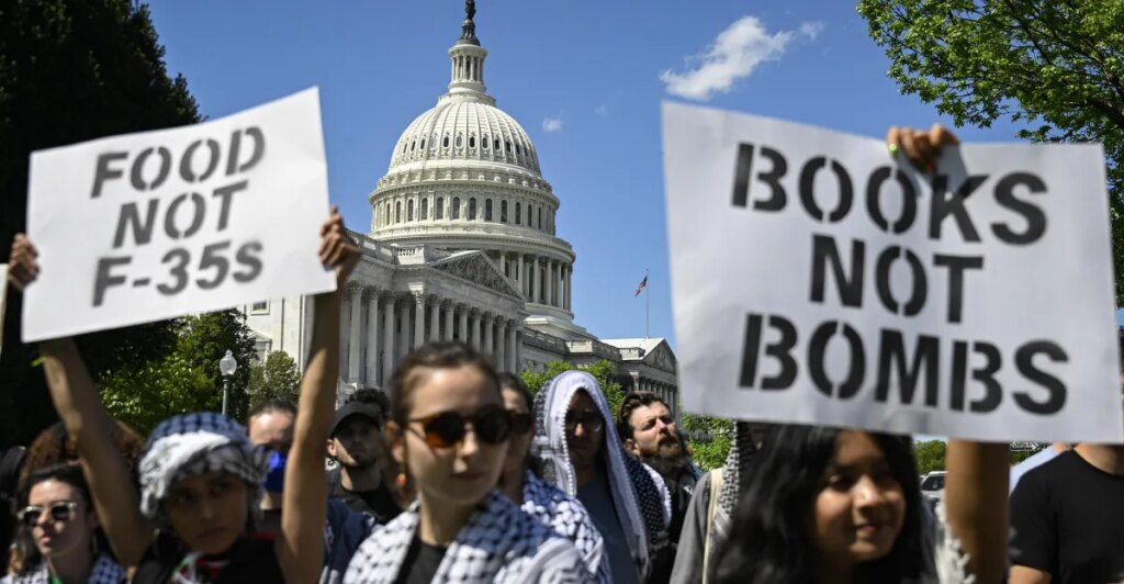 The left is winning the argument on aid to Israel. The next step will be harder.