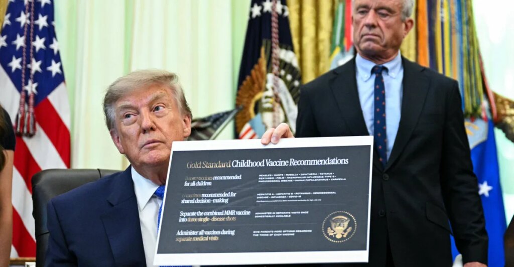 Trump takes aim at childhood vaccines
