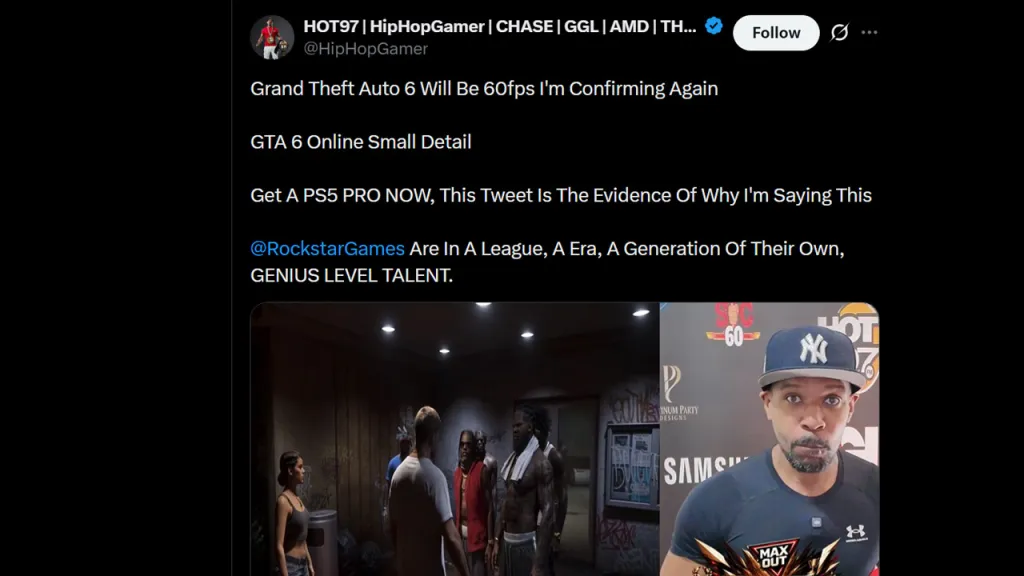 GTA 6 PS5 Pro 60 FPS Leak