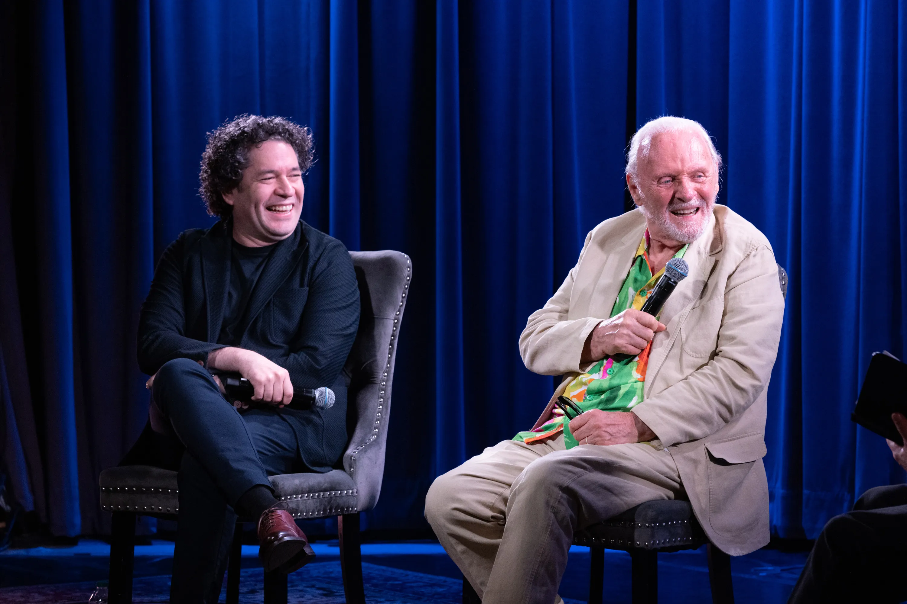 Gustavo Dudamel and Anthony Hopkins.