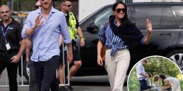 Prince Harry, Meghan Markle and their kids arrive back in the UK