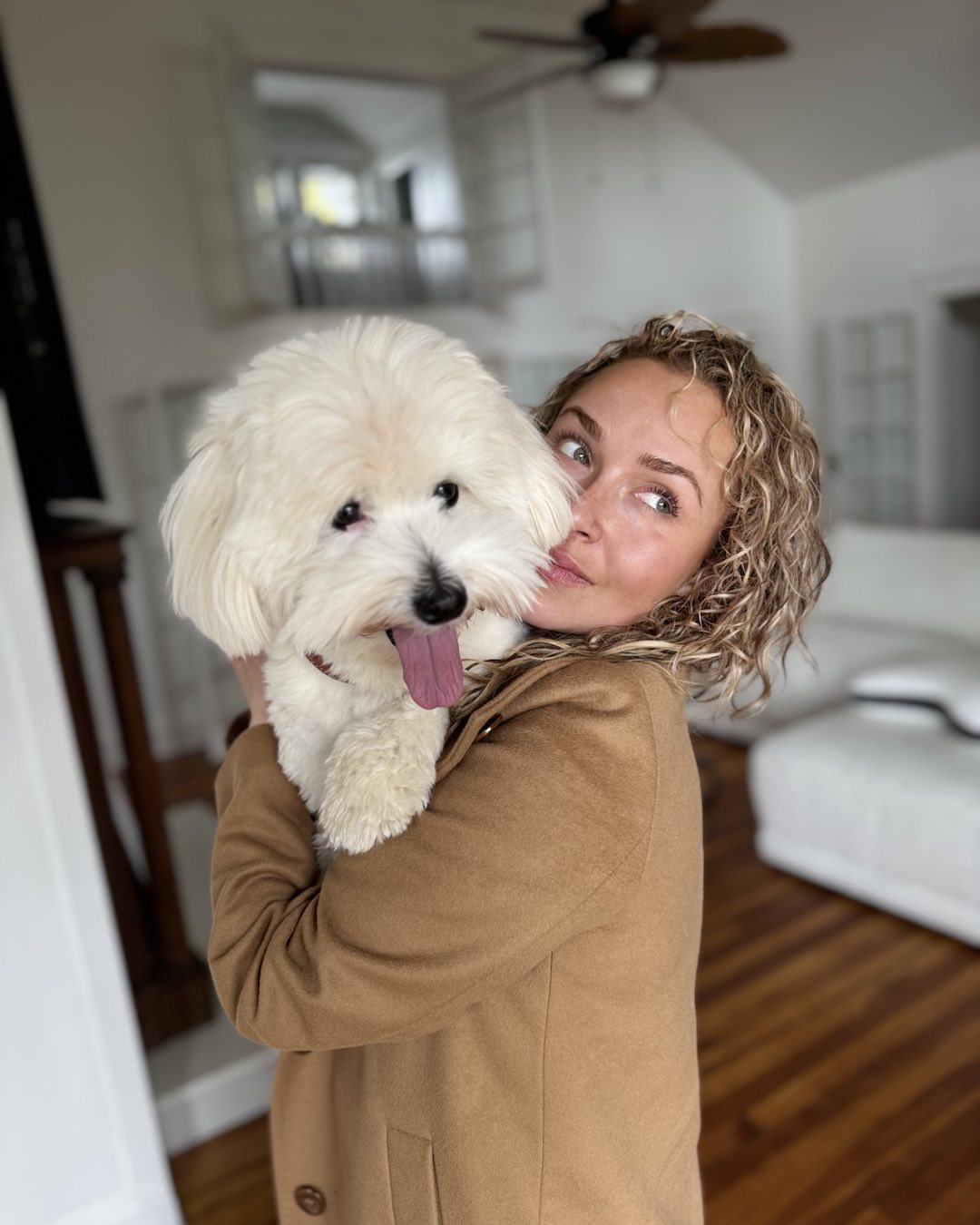 Hayden Panettiere with her dog