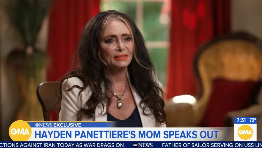 Lesley Vogel, mother of Hayden Panettiere, is shown in an interview with 