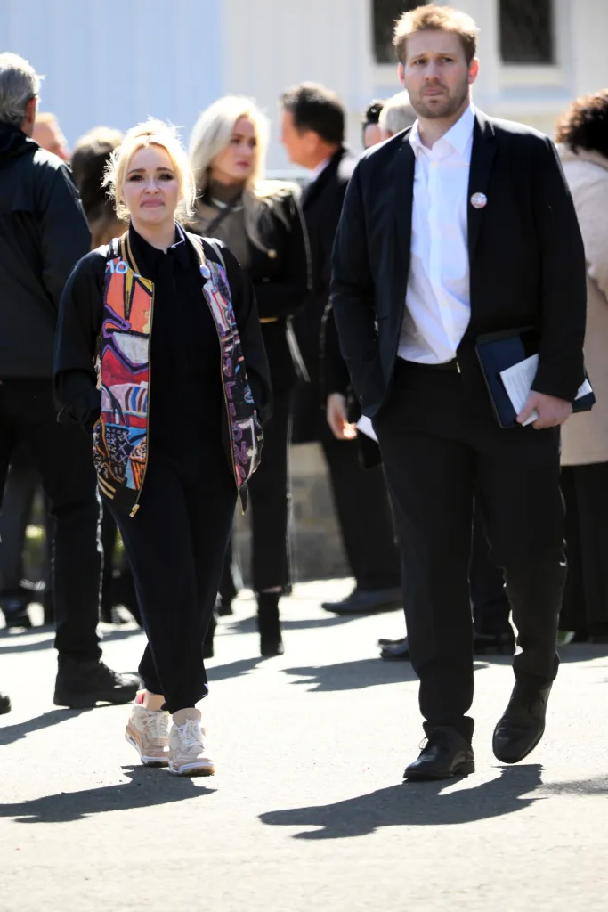 Hayden Panettiere wearing her late brother Jansen’s painted jacket, walking with Brian Hickerson.