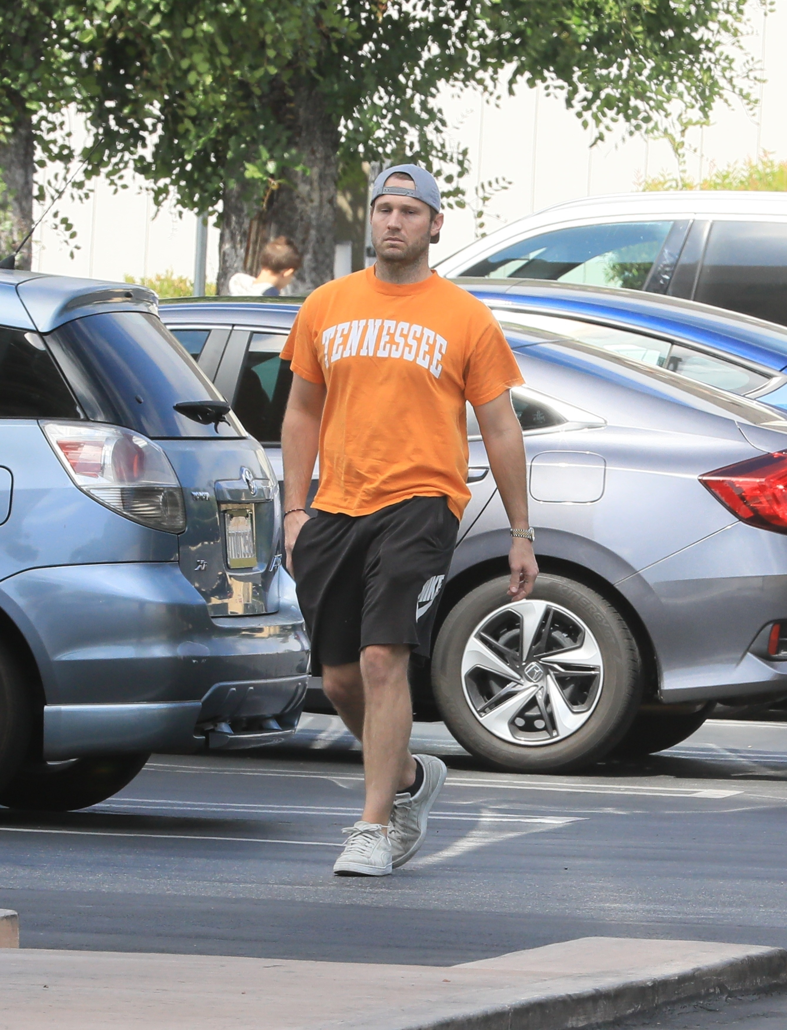 Brian Hickerson walking in Los Angeles.