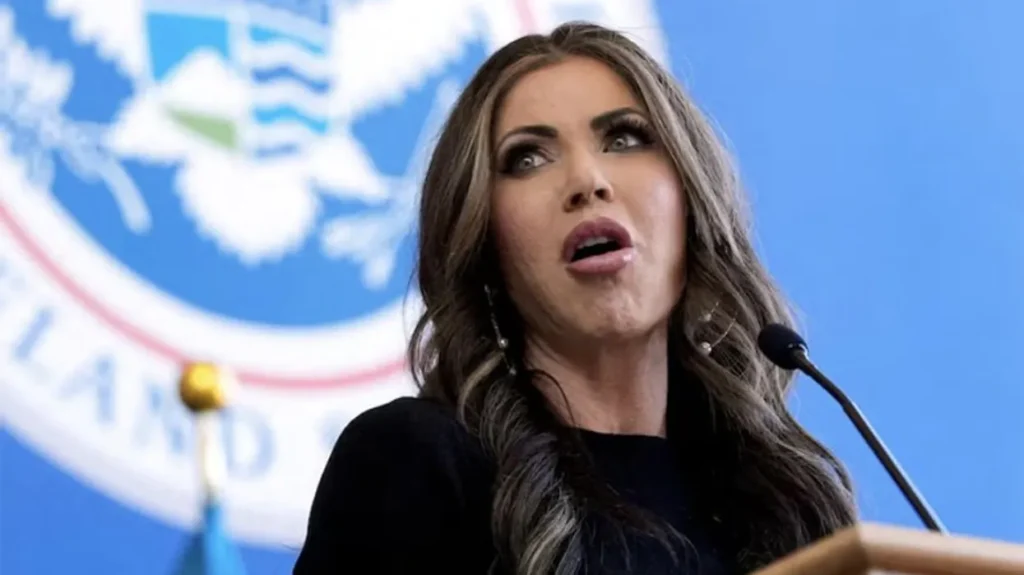 Kristi Noem’s bronze statue ceremony devolves into a merciless roast