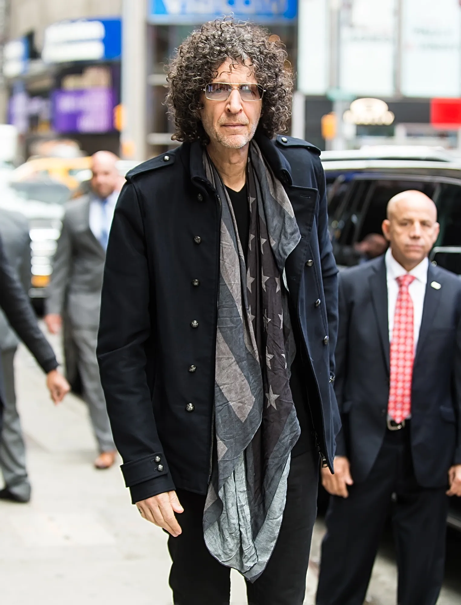 Howard Stern arriving at ABC's 