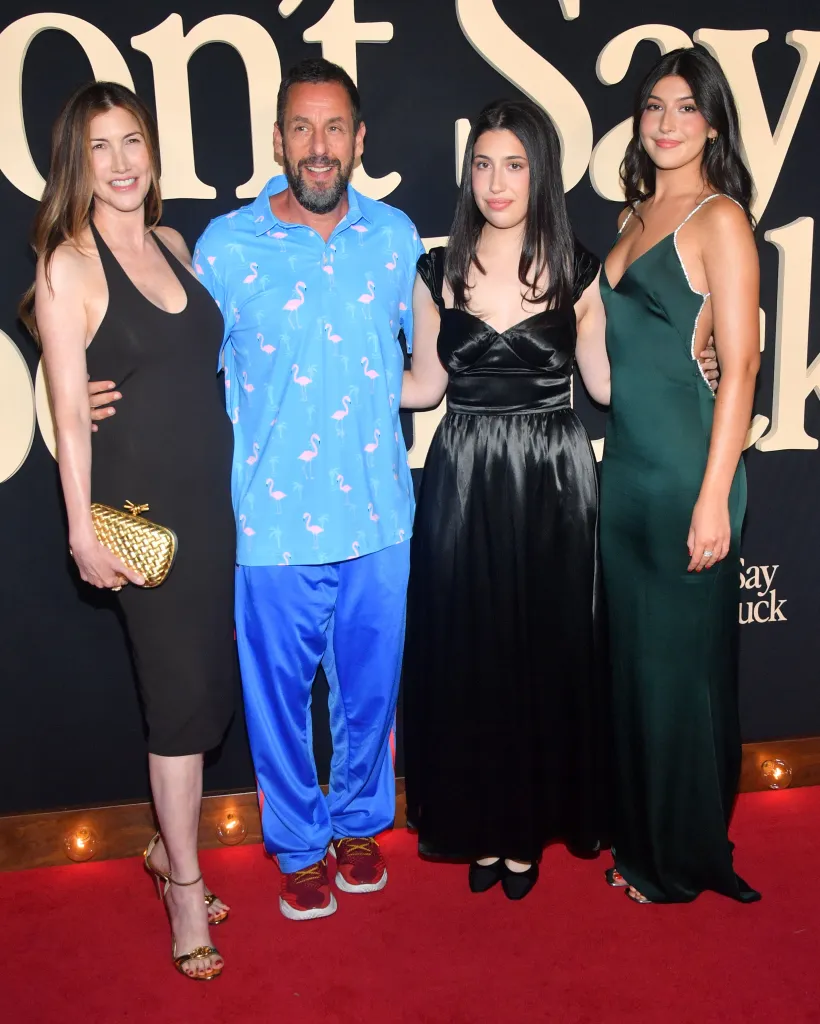 Jackie Sandler, Adam Sandler, Sadie Sandler and Sunny Sandler attends Netflix's 