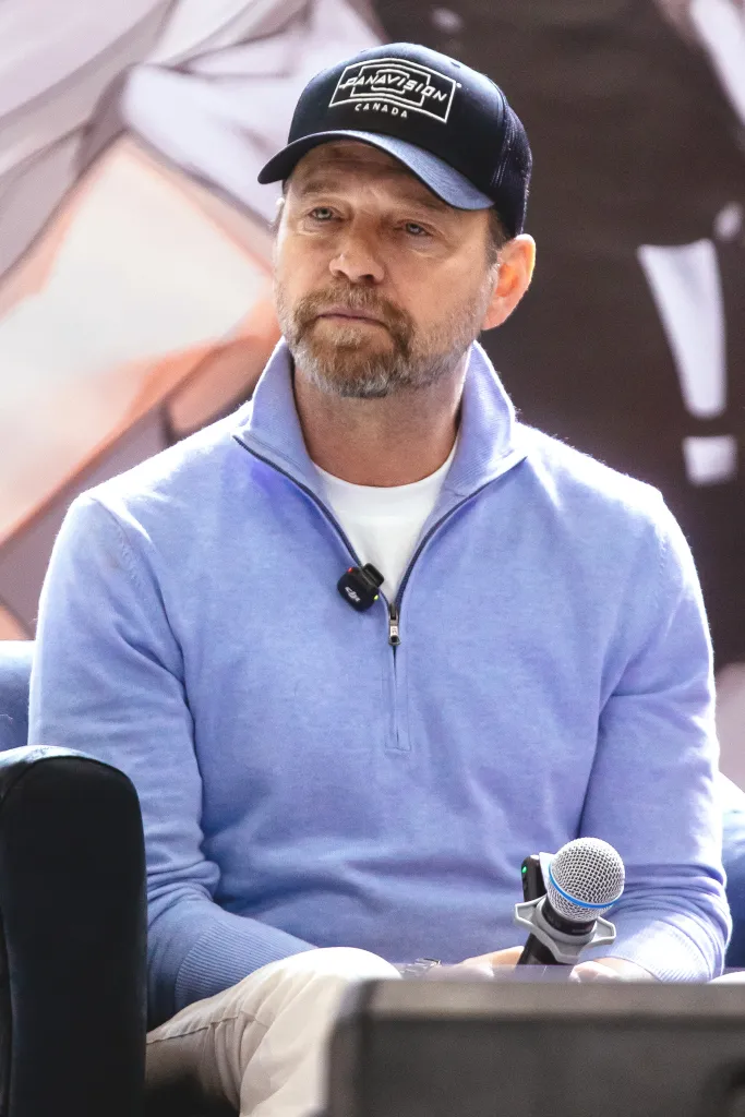 Jason Priestley attending media questions at La Conve 65.