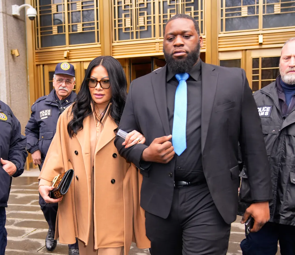 Jen Shah leaving Manhattan federal court after receiving a 6.5 year sentence for conspiracy to commit wire fraud.