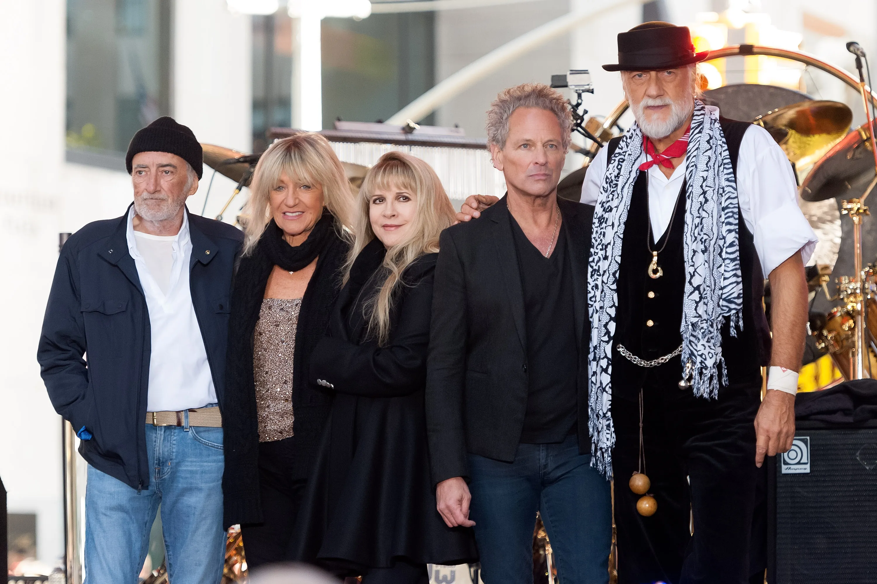 John McVie, Christine McVie, Stevie Nicks, Lindsey Buckingham, and Mick Fleetwood of Fleetwood Mac in 2014