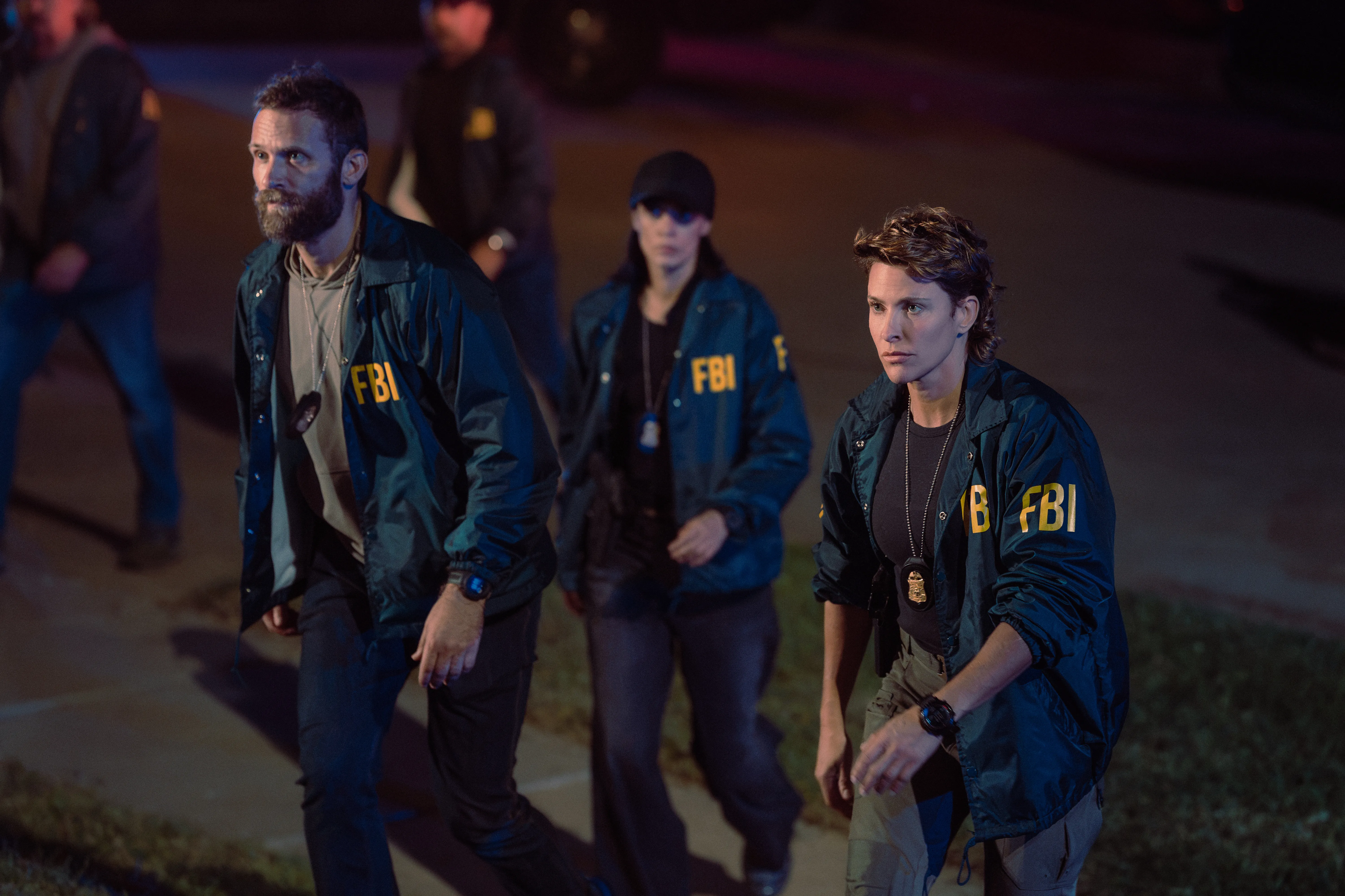 (l-r) Jonah Wharton, Laysla De Oliveira and Jill Wagner