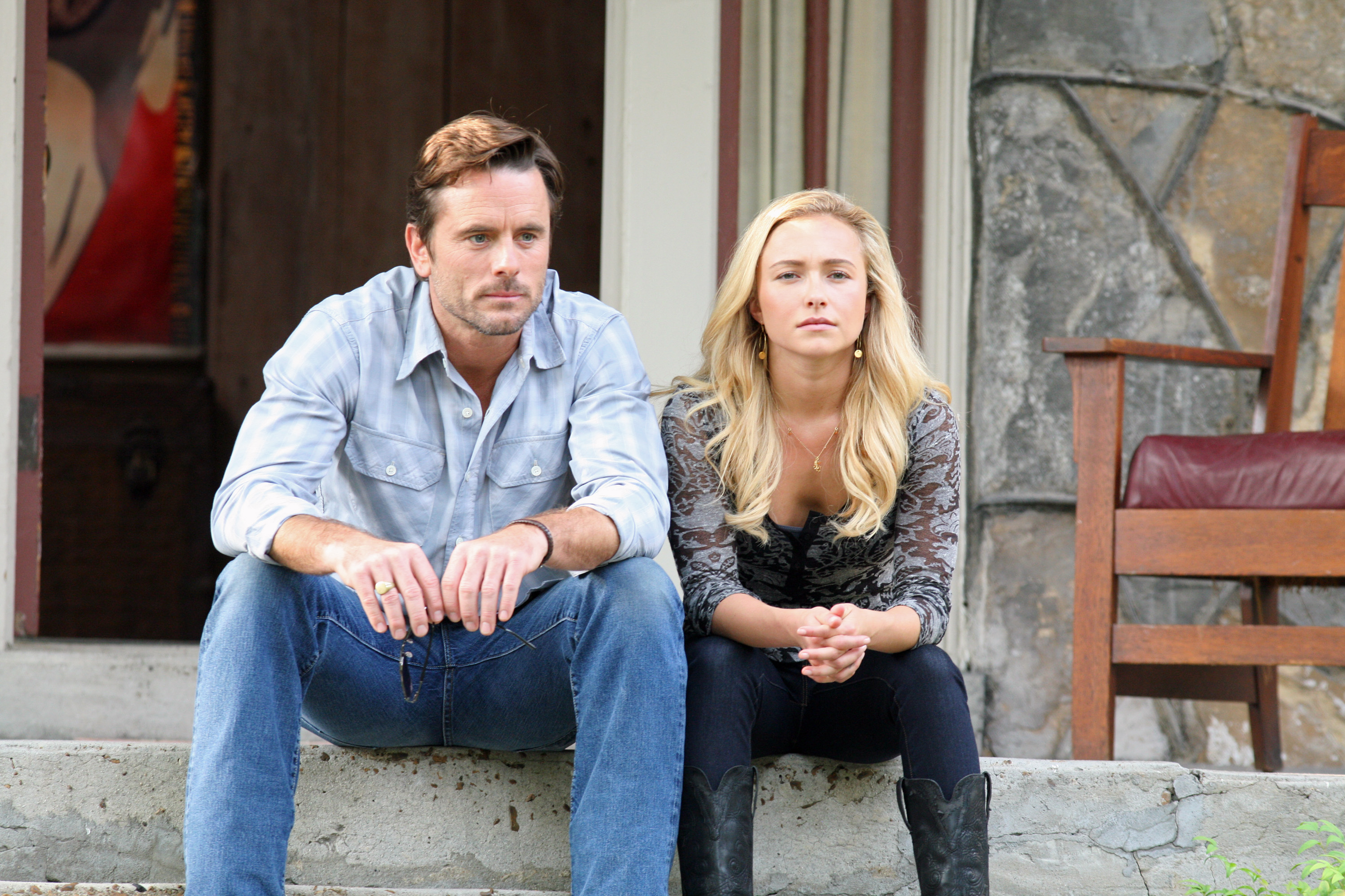 Charles Esten and Hayden Panettiere in a promotional still for Nashville.