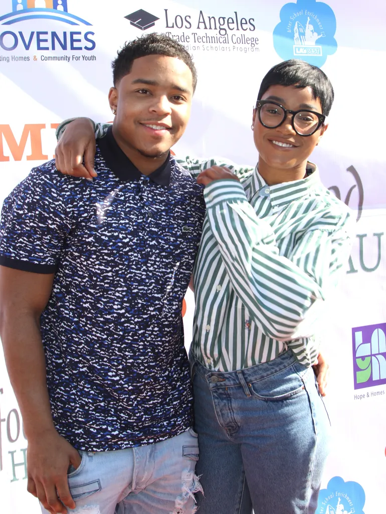 Justin Combs and Keke Palmer arrive at the 1st Annual COMBSGIVING Festival.