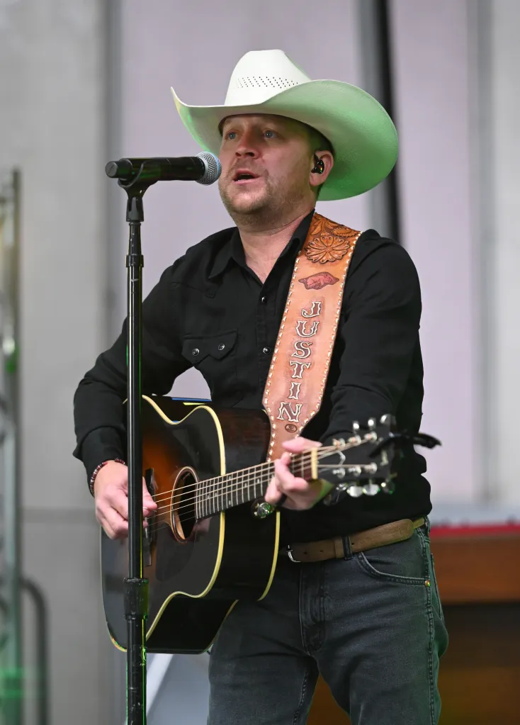 Justin Moore performing at the Fox & Friends All-American Summer Concert Series.