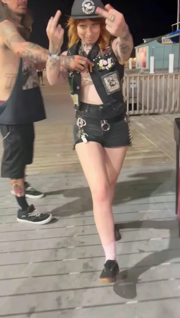 Kaitlyn Tracey slapping a woman at the Point Pleasant Beach boardwalk.