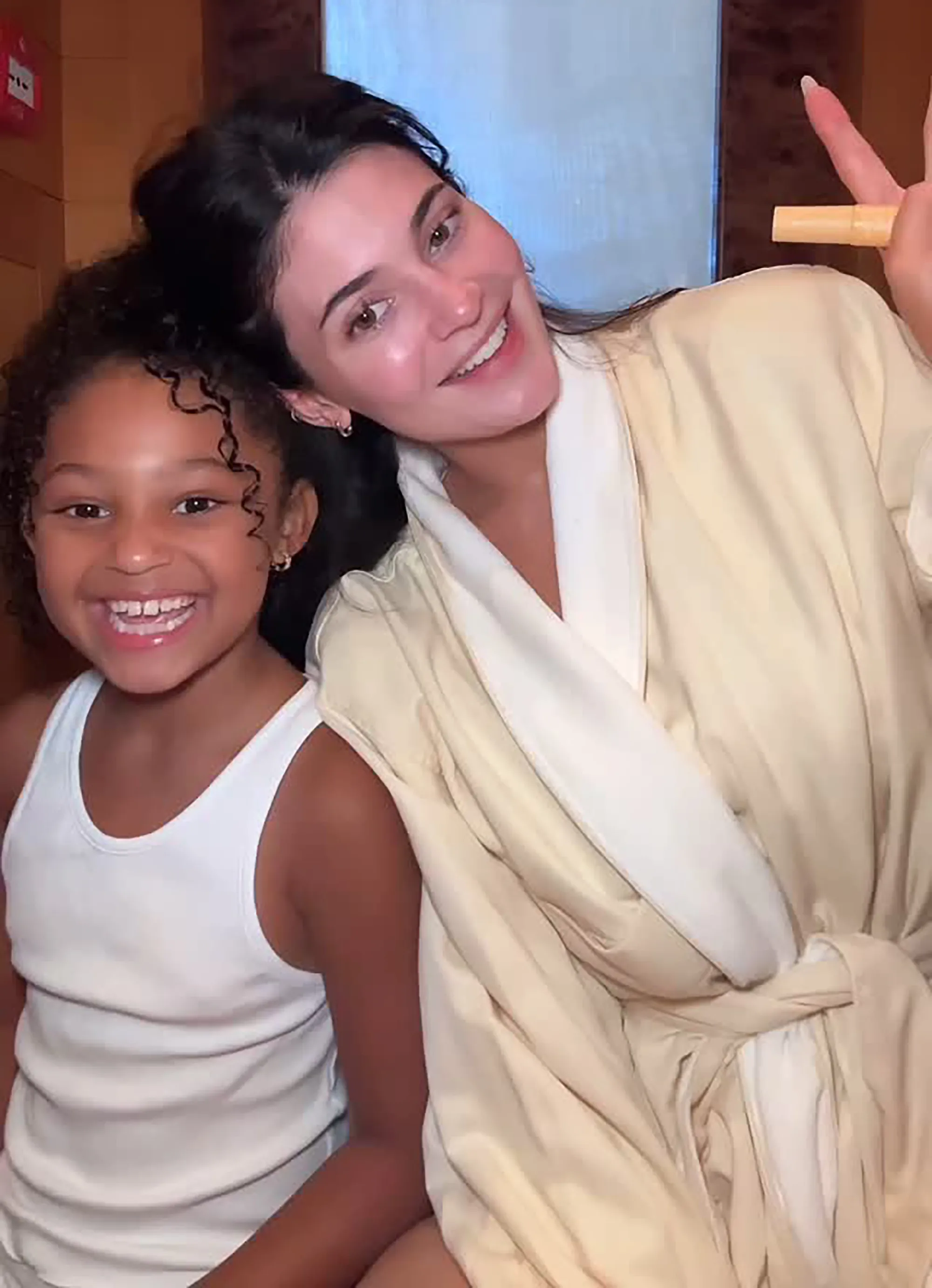 Stormi and Kylie Jenner