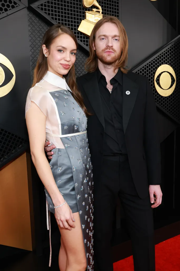 Claudia Sulewski and Finneas O'Connell at the 68th GRAMMY Awards.