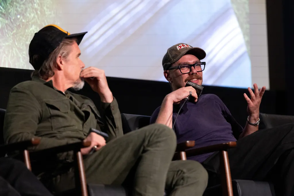 Ethan Hawke and Ellar Coltrane at the 