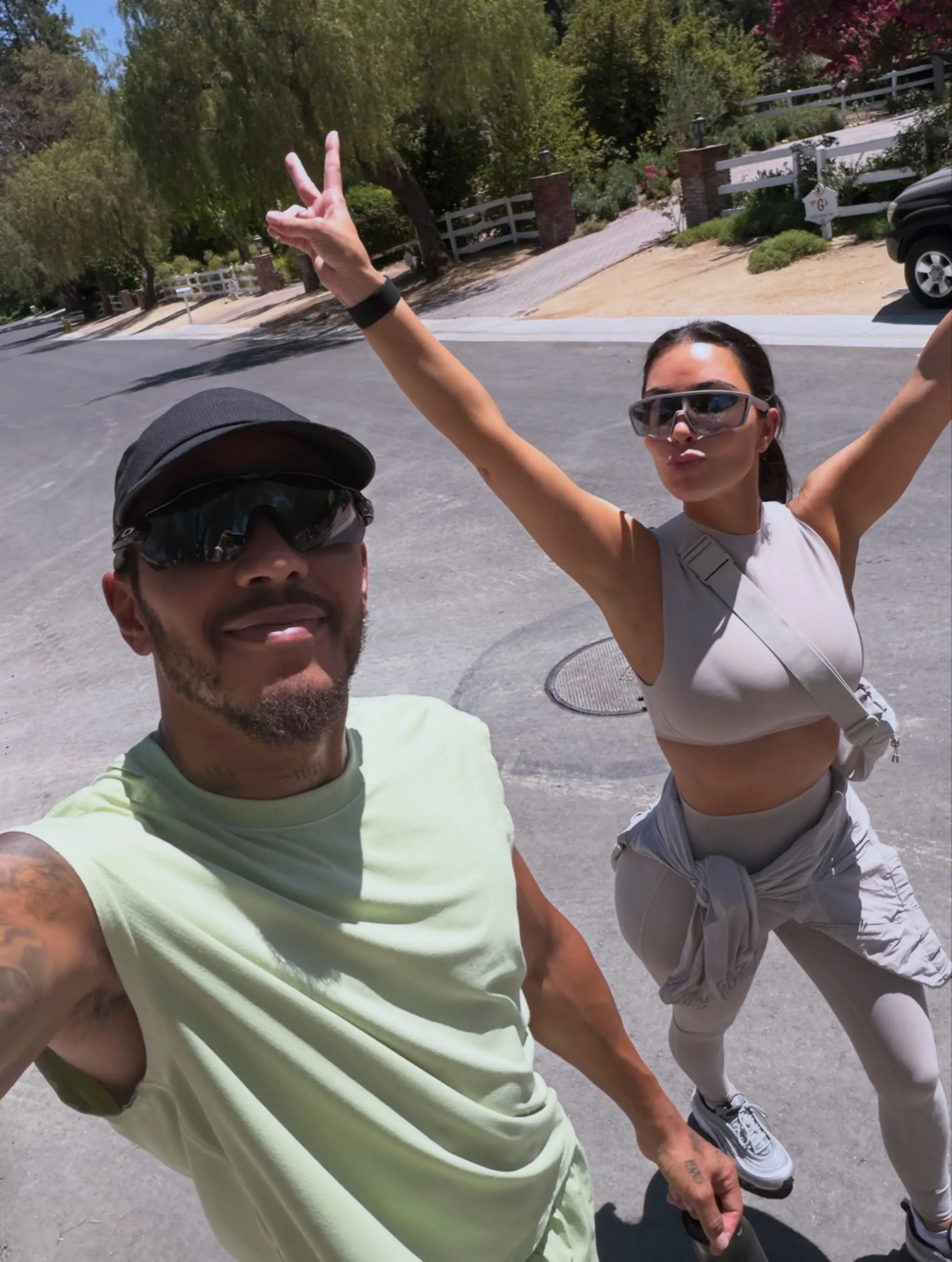 Lewis Hamilton and Kim Kardashian.