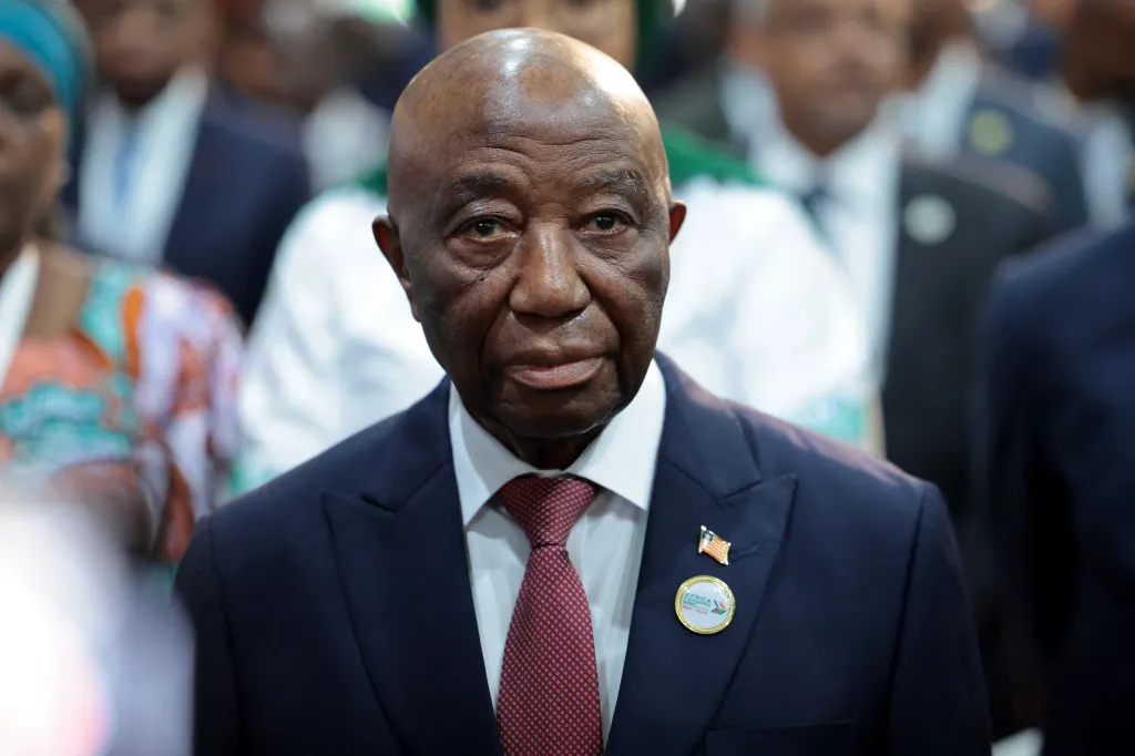 Liberia's President Joseph Boakai attends the Africa Forward Summit.