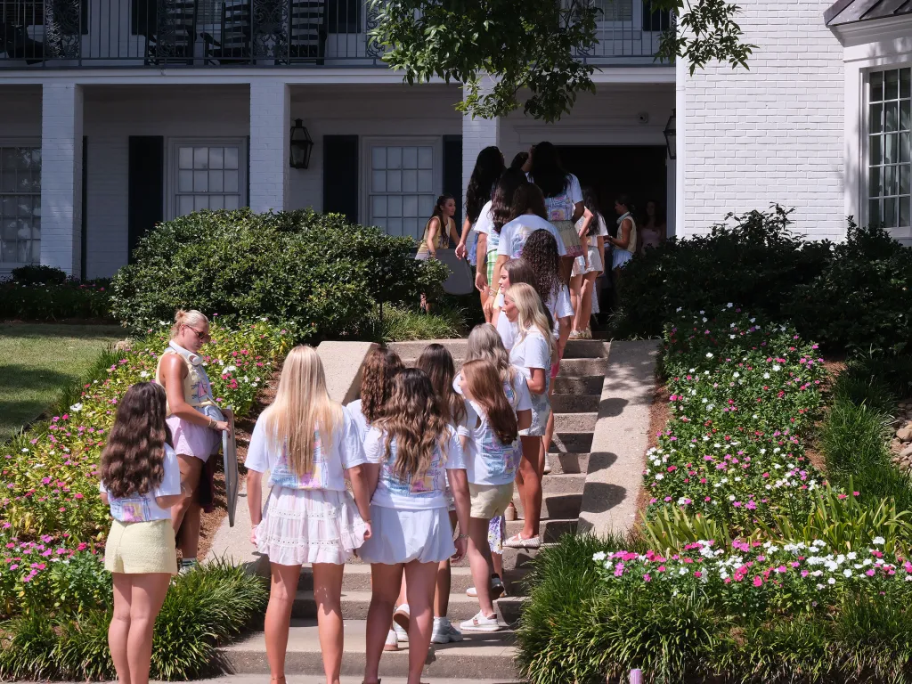 Students participate in Rush Week at Louisiana State University.