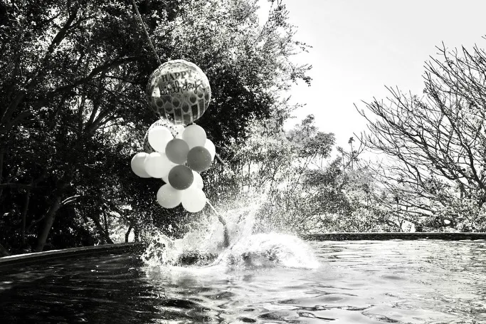 Black and white photo of a