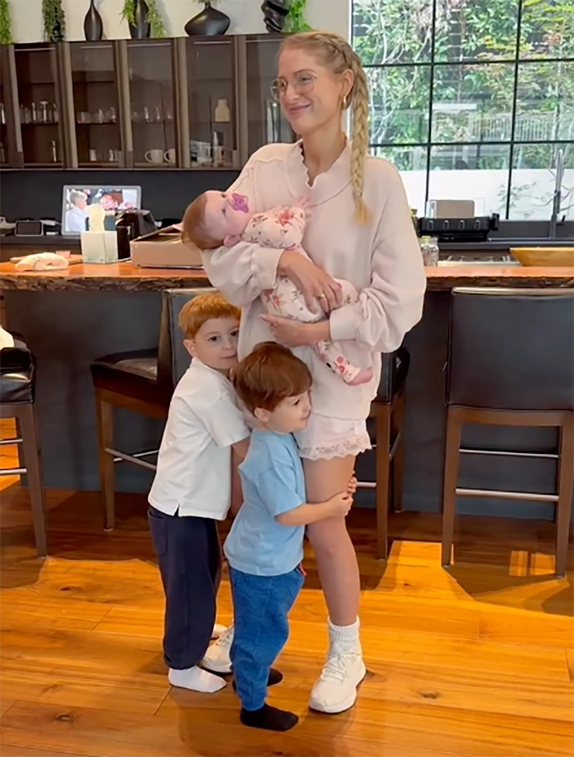 Meghan Trainor and her children
