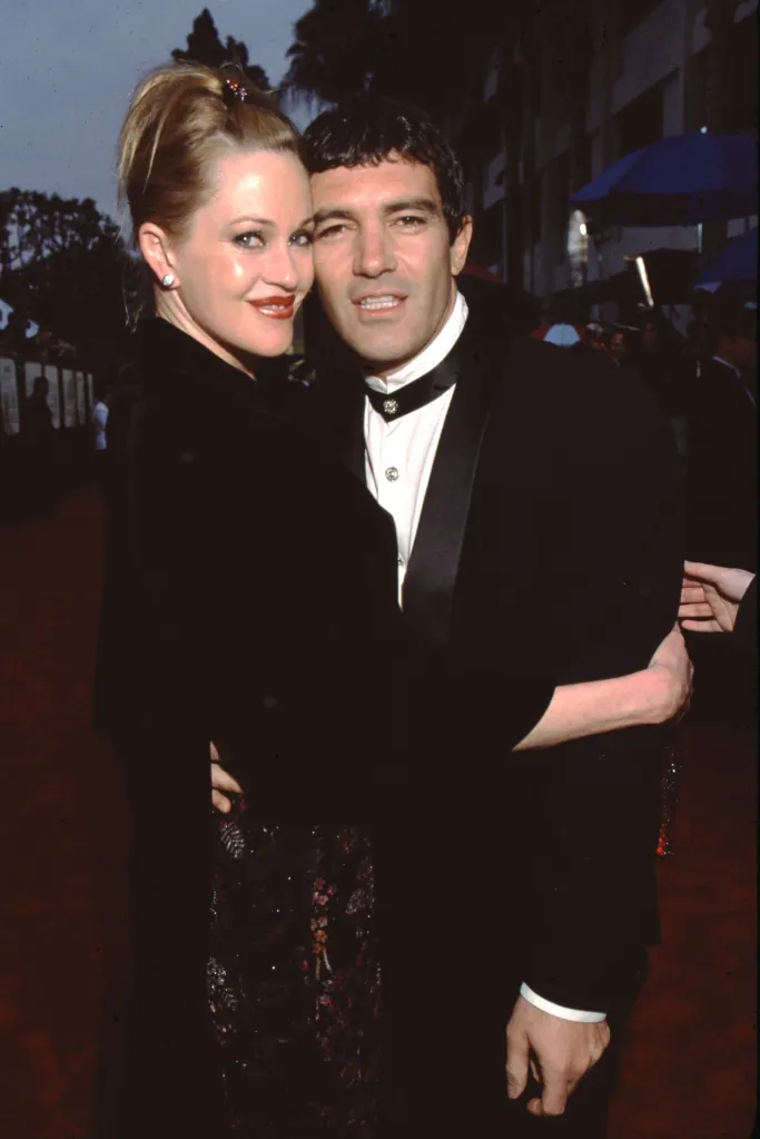 Melanie Griffith and Antonio Banderas at the Golden Globes.