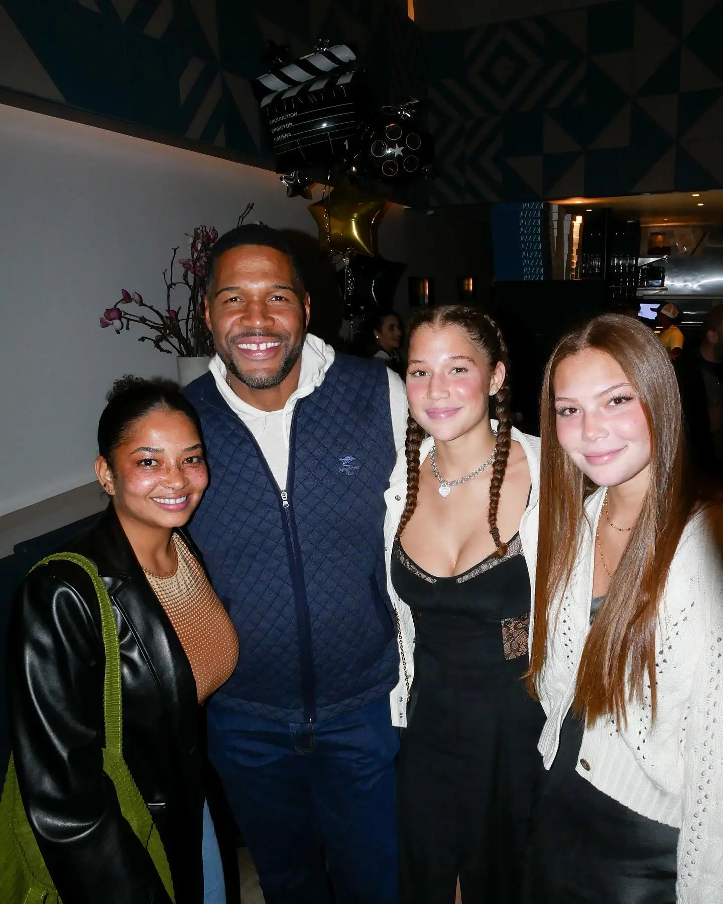 Michael Strahan with his daughters Tatiana, Sophia, and Isabella.