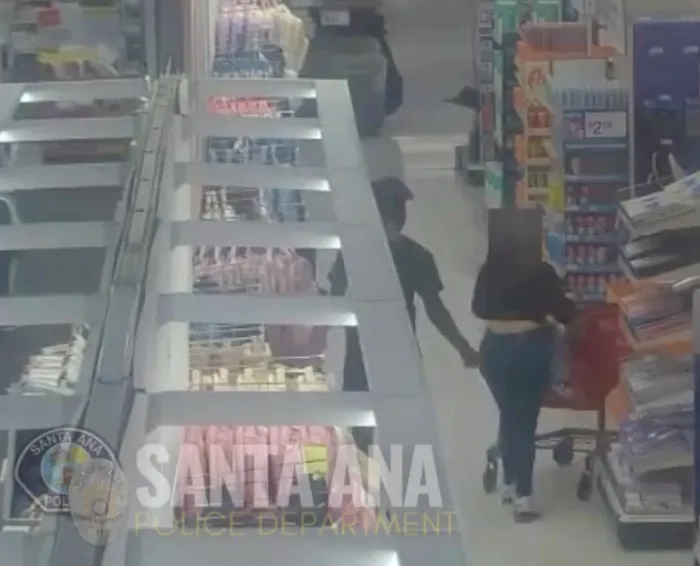 CCTV footage of a man groping a woman in a Target store.