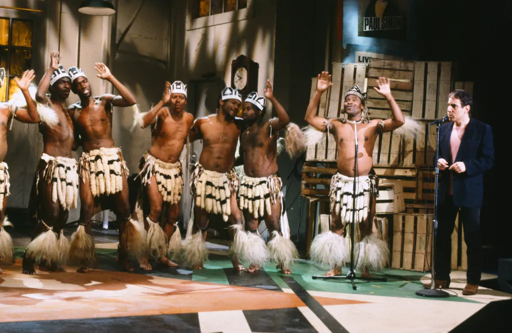 Paul Simon and Ladysmith Black Mambazo performing on 