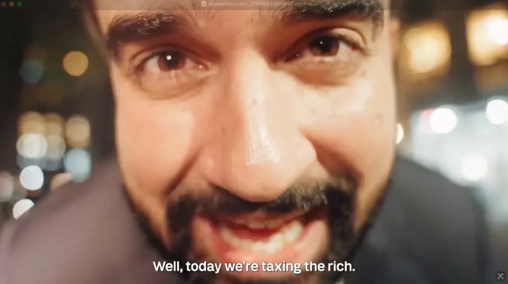 New York Mayor Zohran Mamdani announcing a pied-à-terre tax in a video.