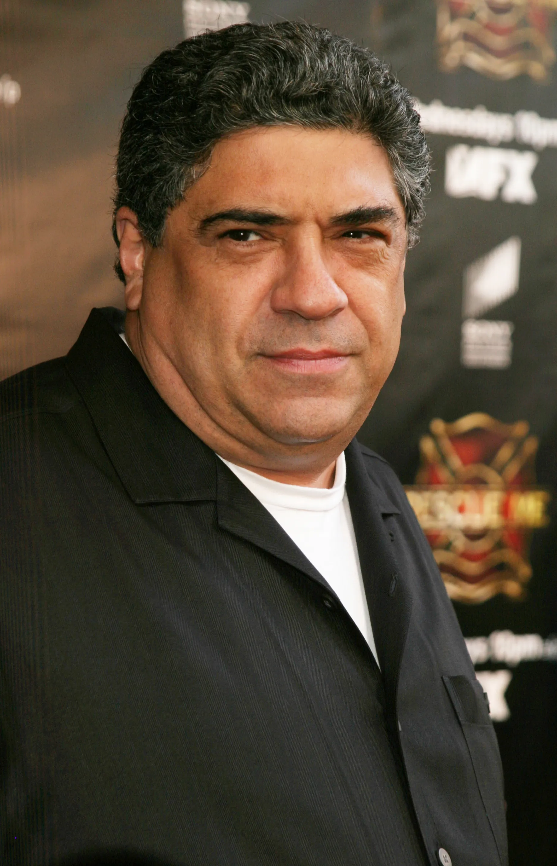 Vincent Pastore, actor known for roles in mob-themed productions, looking at the camera.